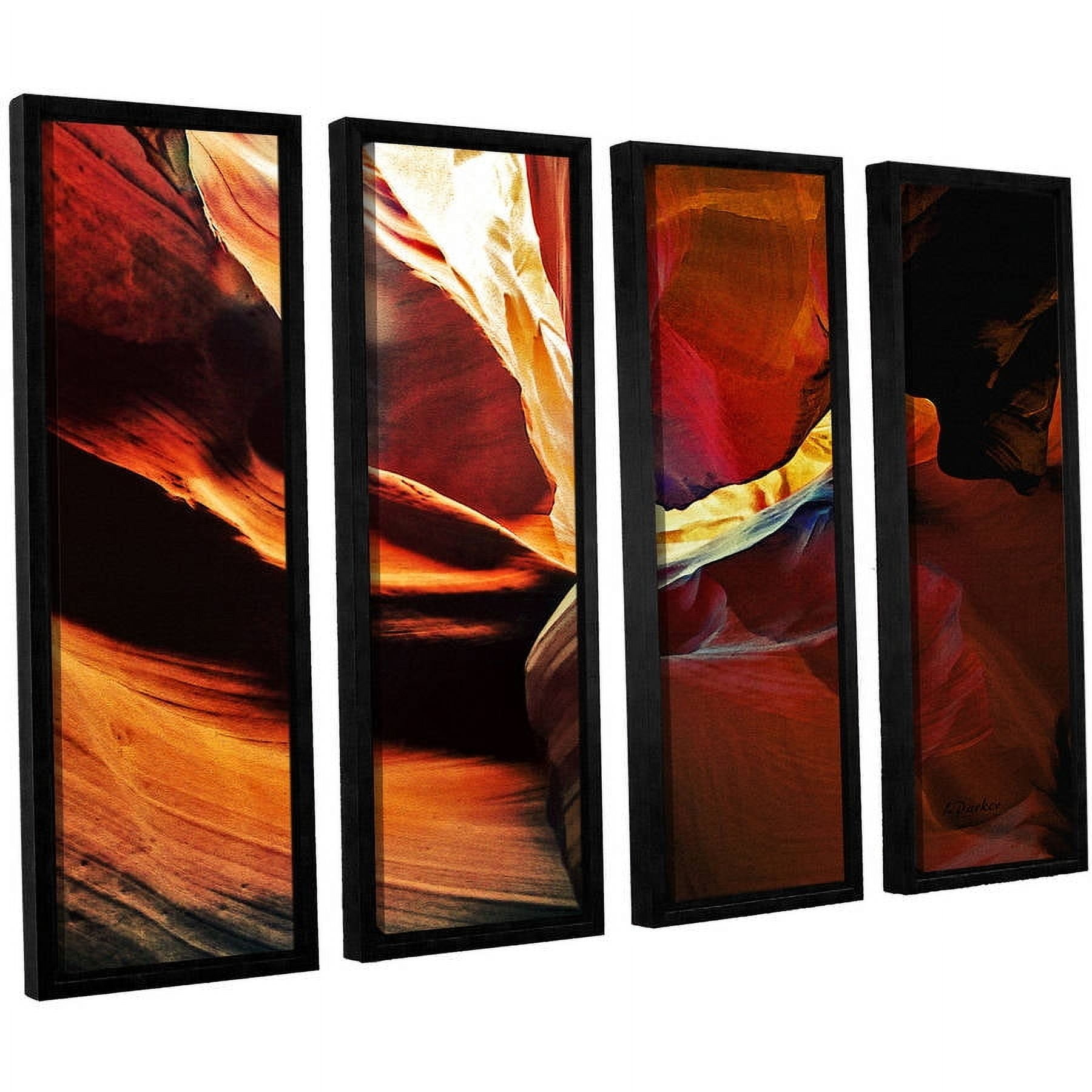 ArtWall Linda Parker "Slot Canyon Light From Above 2" 4-Piece Floater-framed Canvas Set