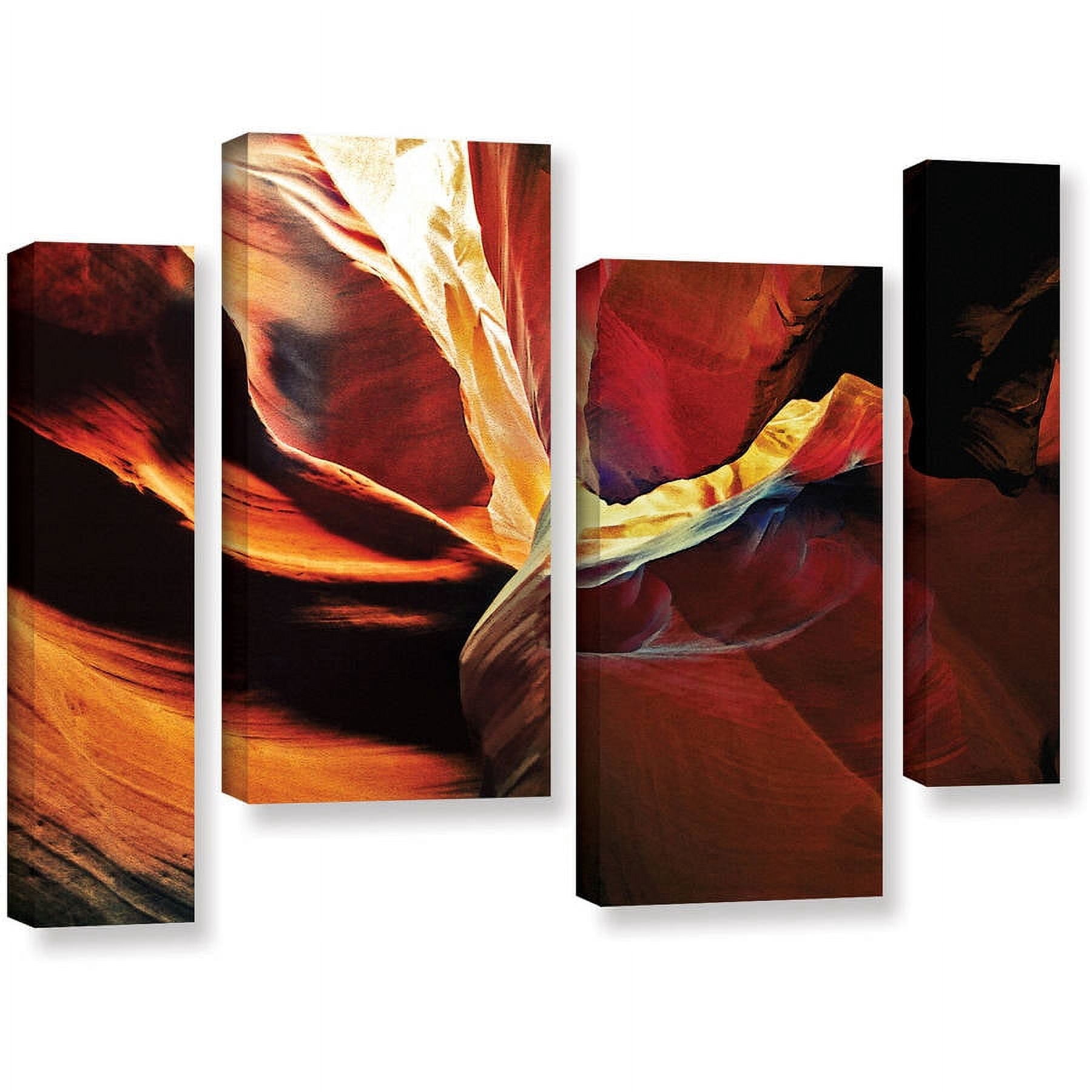 ArtWall Linda Parker "Slot Canyon Light From Above 2" 4-Piece Gallery-wrapped Canvas Staggered Set
