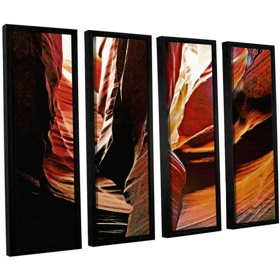 ArtWall Linda Parker "Slot Canyon Light From Above 4" 4-Piece Floater-framed Canvas Set