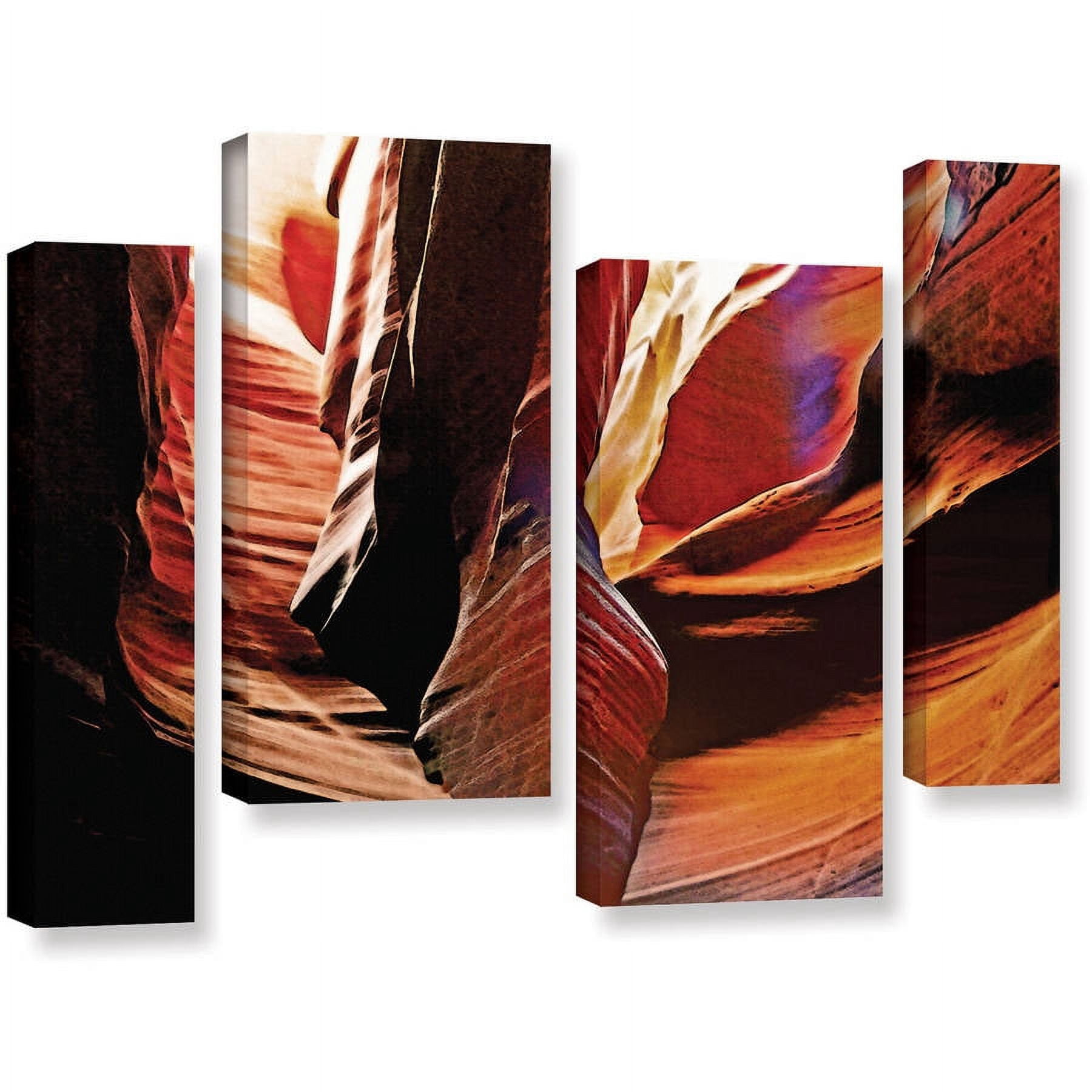 ArtWall Linda Parker "Slot Canyon Light From Above 4" 4-Piece Gallery-wrapped Canvas Staggered Set
