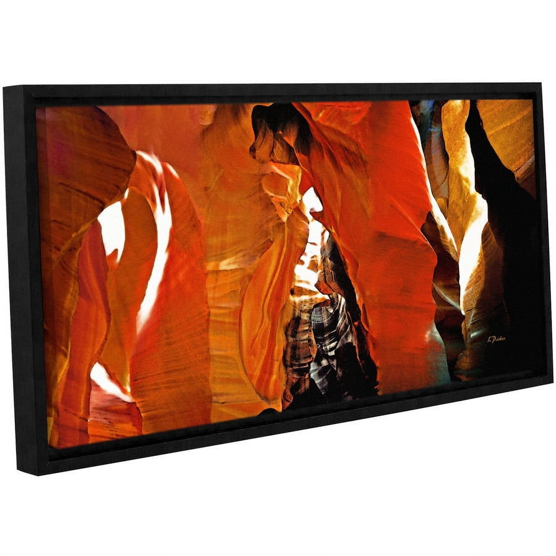 ArtWall Linda Parker "Slot Canyon Light From Above 5" Gallery-wrapped Floater-framed Canvas