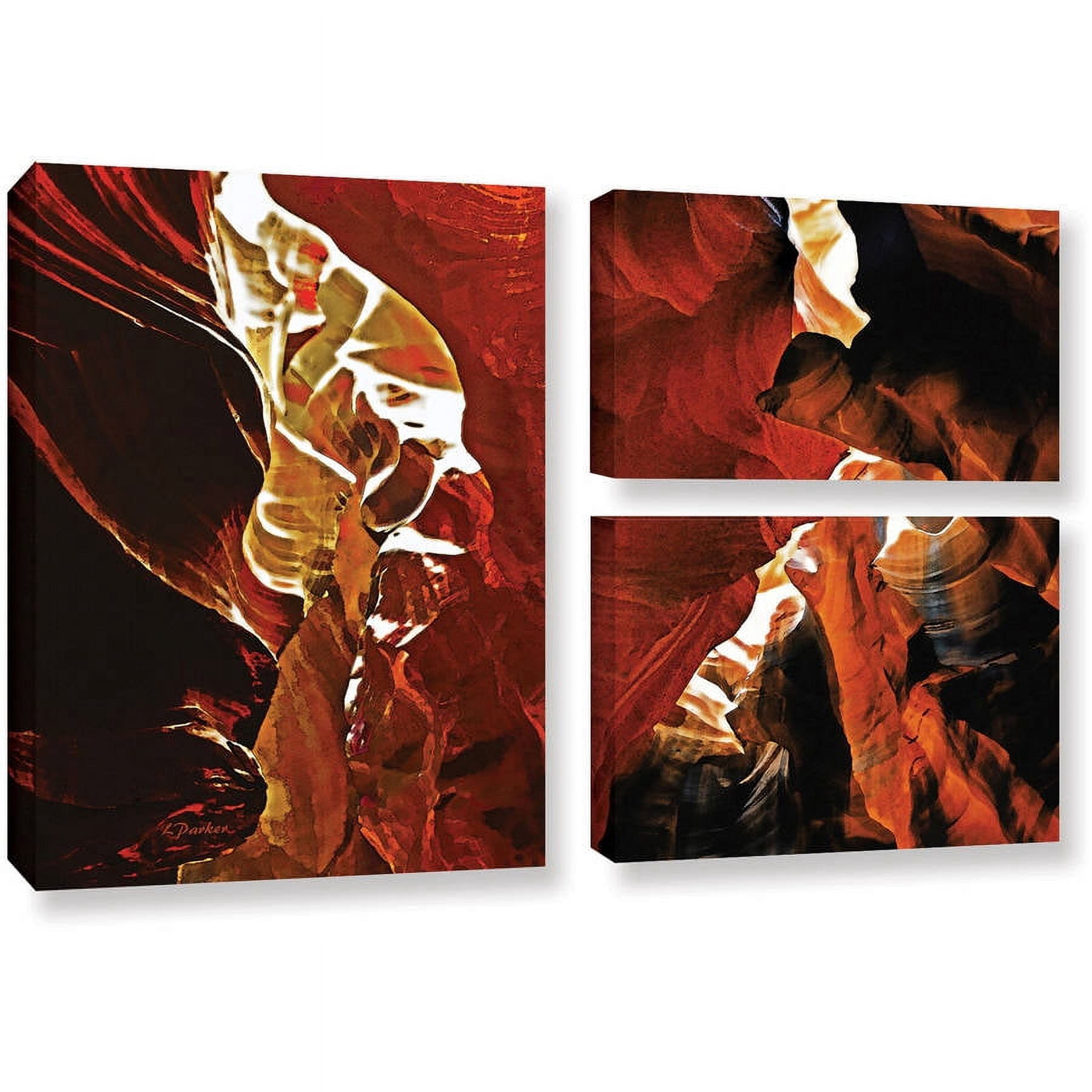 ArtWall Linda Parker "Slot Canyon Light From Above 6" 3-Piece Gallery-wrapped Canvas Flag Set