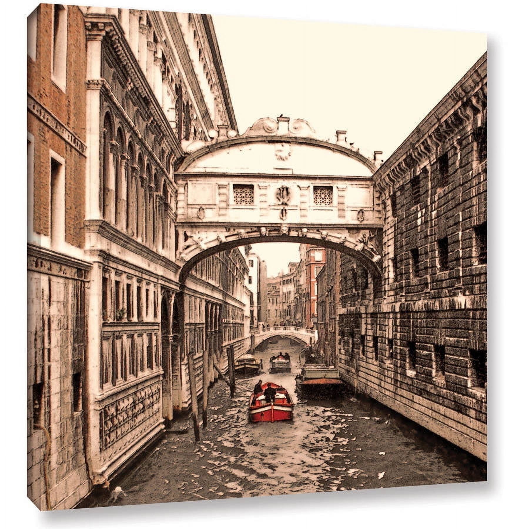 ArtWall Linda Parker "Venice: Bridge Of Signs" Gallery-Wrapped Canvas
