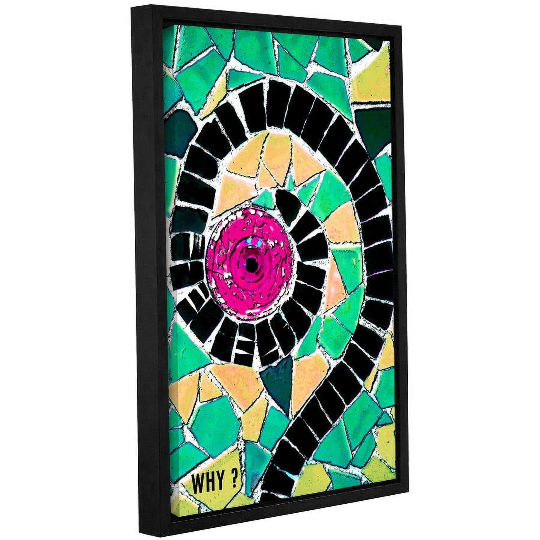 ArtWall Linda Parker "Why" Gallery-wrapped Floater-framed Canvas