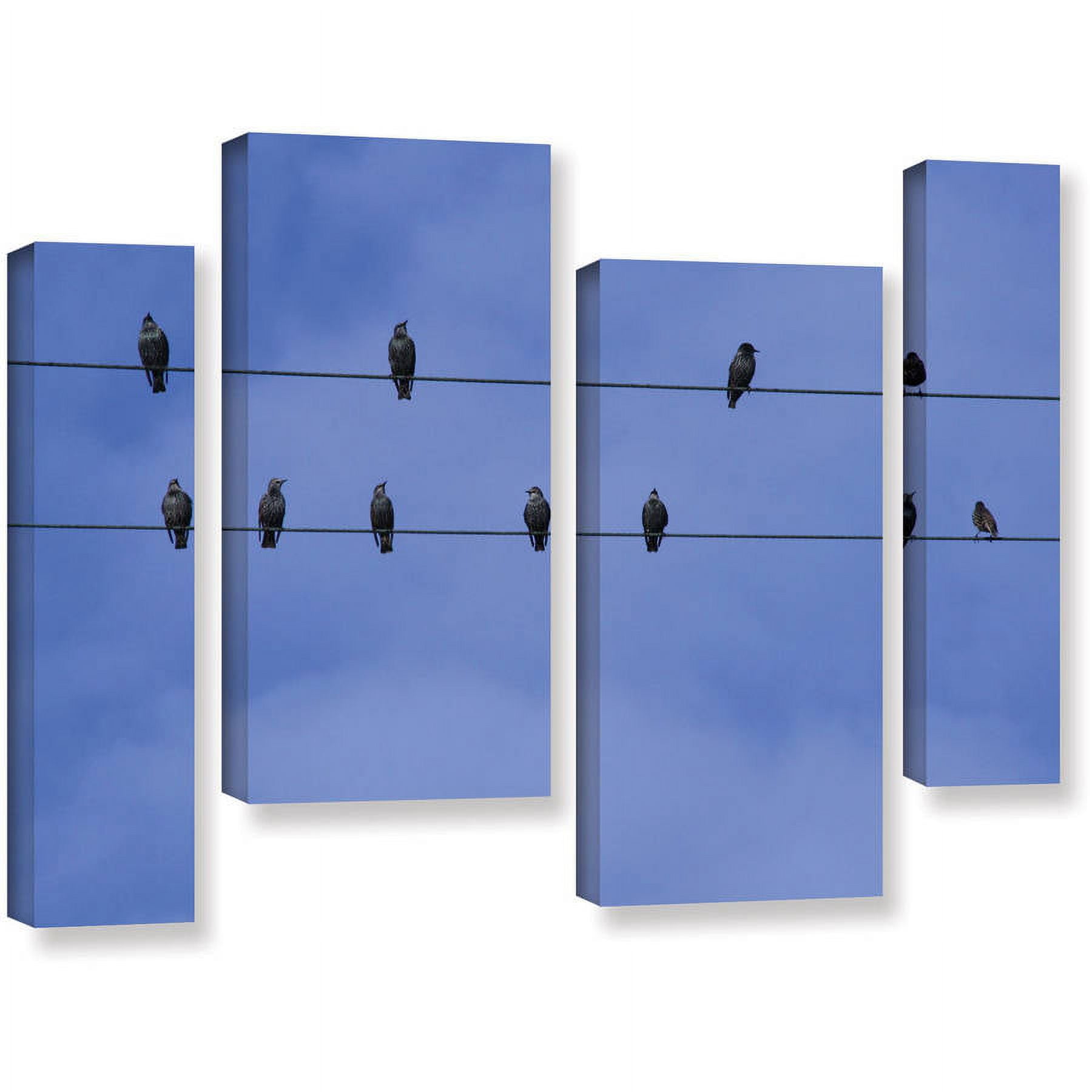 ArtWall Lindsey Janich "Cool Blue Sky" 4-Piece Gallery-Wrapped Canvas Staggered Set