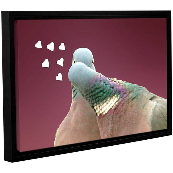 ArtWall Lindsey Janich "First Kiss 1" Gallery-Wrapped Floater-Framed Canvas