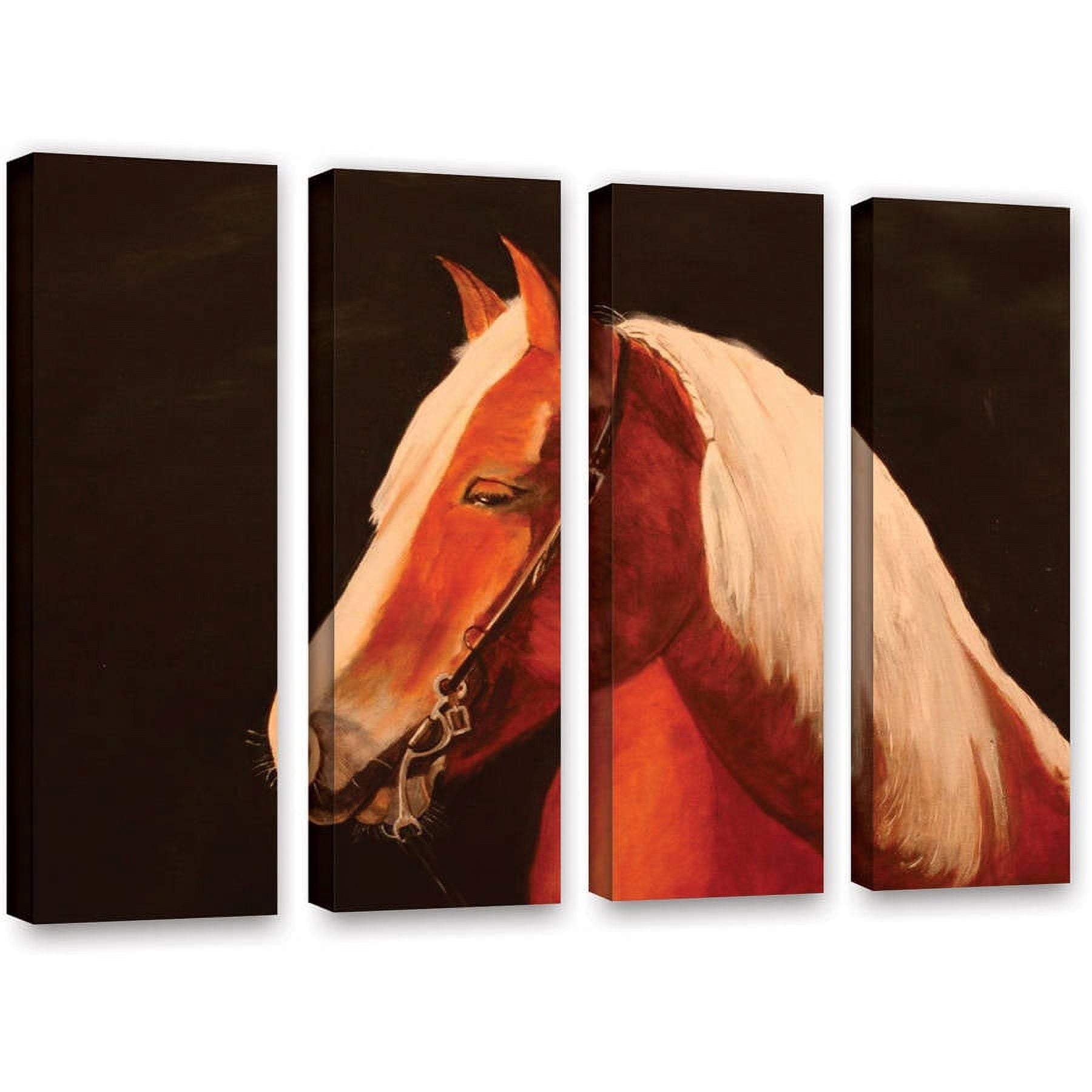 ArtWall Lindsey Janich "Horse Painted" 4-Piece Gallery-Wrapped Canvas Set