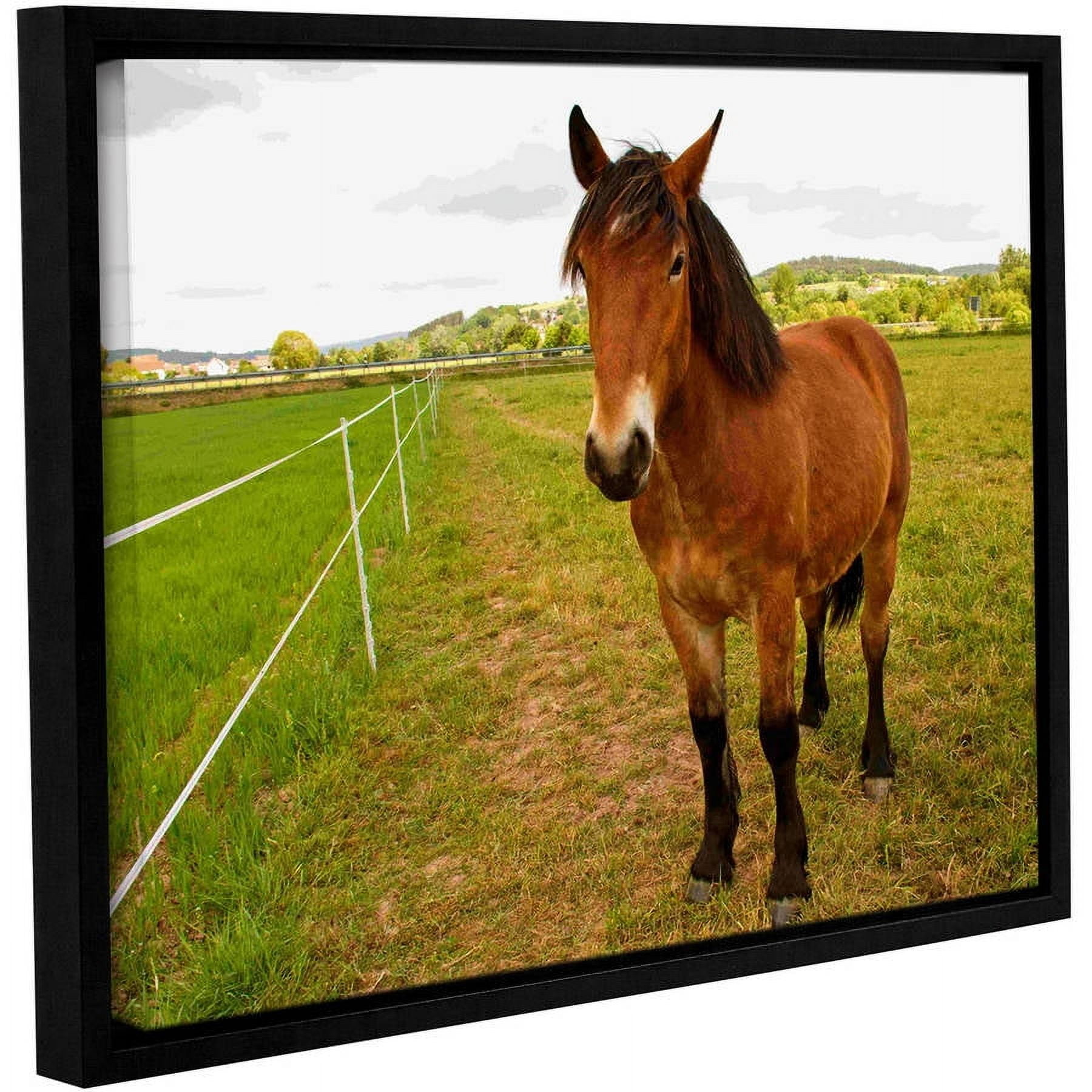 ArtWall Lindsey Janich "Horse Painted II" Gallery-Wrapped Floater-Framed Canvas