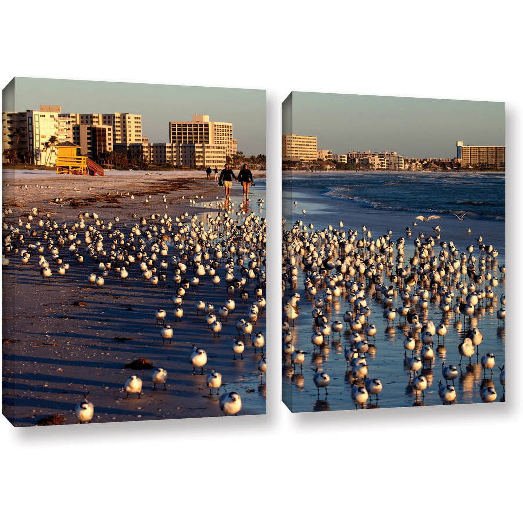 ArtWall Lindsey Janich "Seagulls" 2-Piece Floater Framed Canvas Set