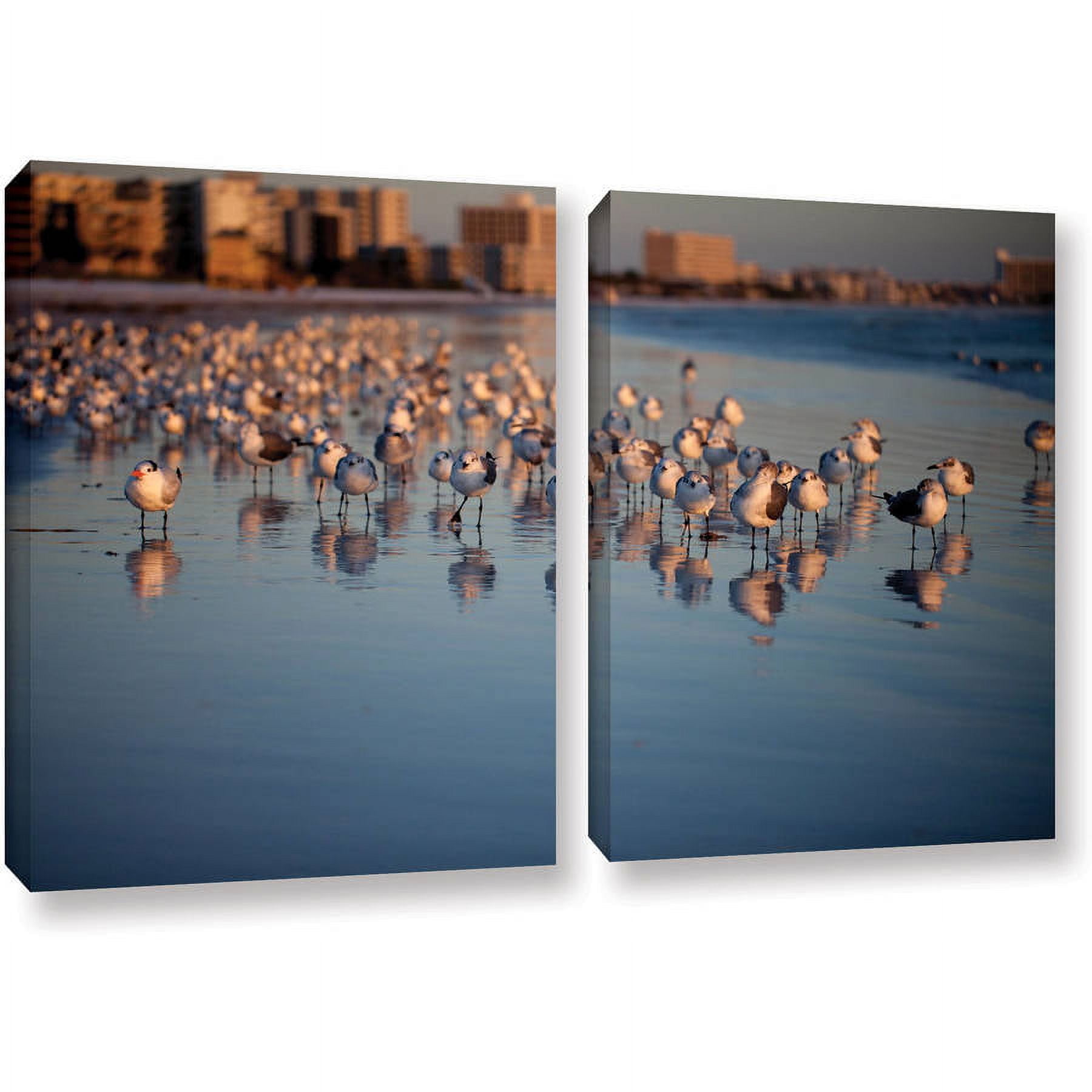 ArtWall Lindsey Janich "Seagulls II" 2-Piece Floater Framed Canvas Set