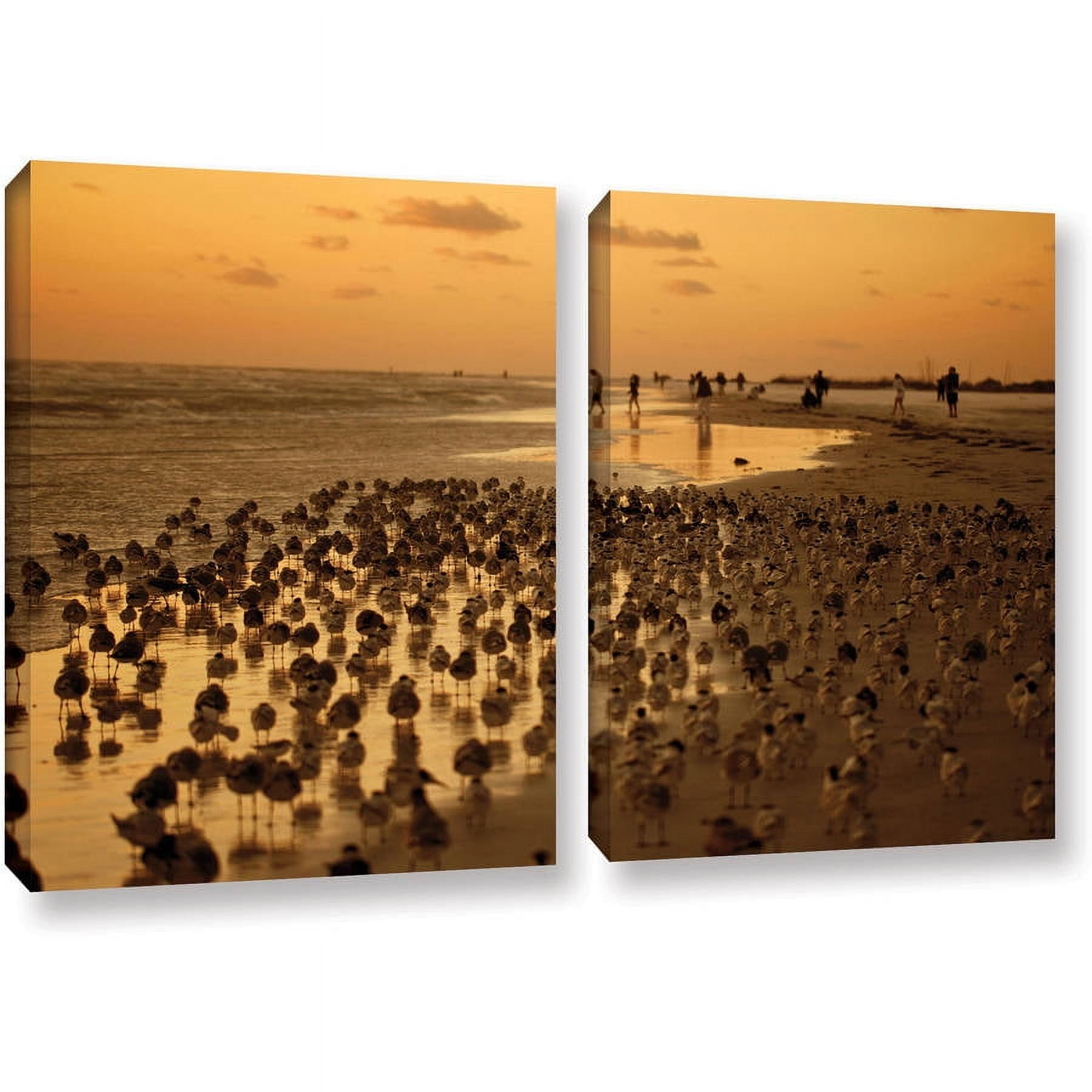 ArtWall Lindsey Janich "Seagulls III" 2-Piece Gallery-Wrapped Canvas Set