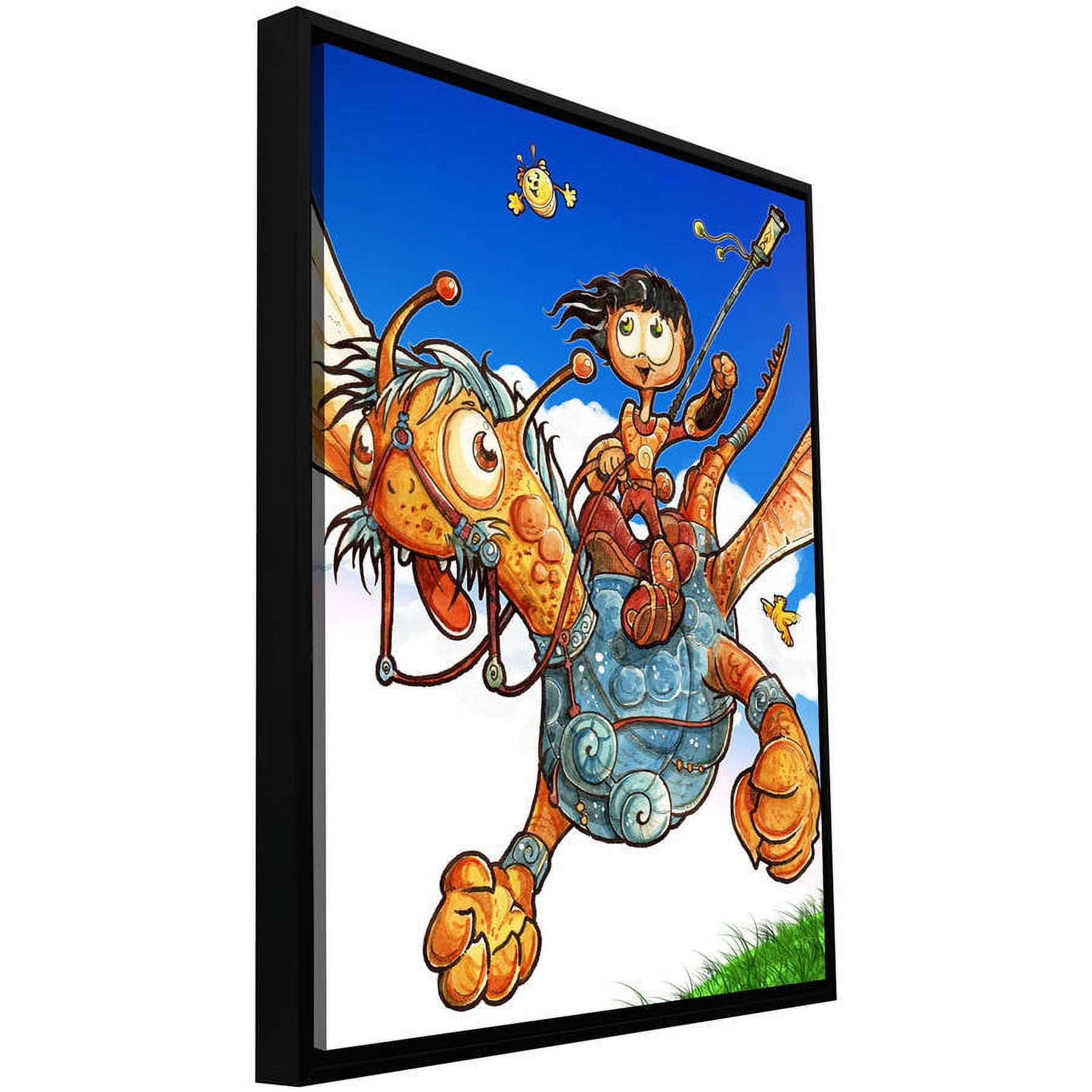 ArtWall Luis Peres "Flying 2" Floater Framed Gallery-Wrapped Canvas