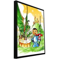 ArtWall Luis Peres "Knight Kid" Floater Framed Gallery-Wrapped Canvas