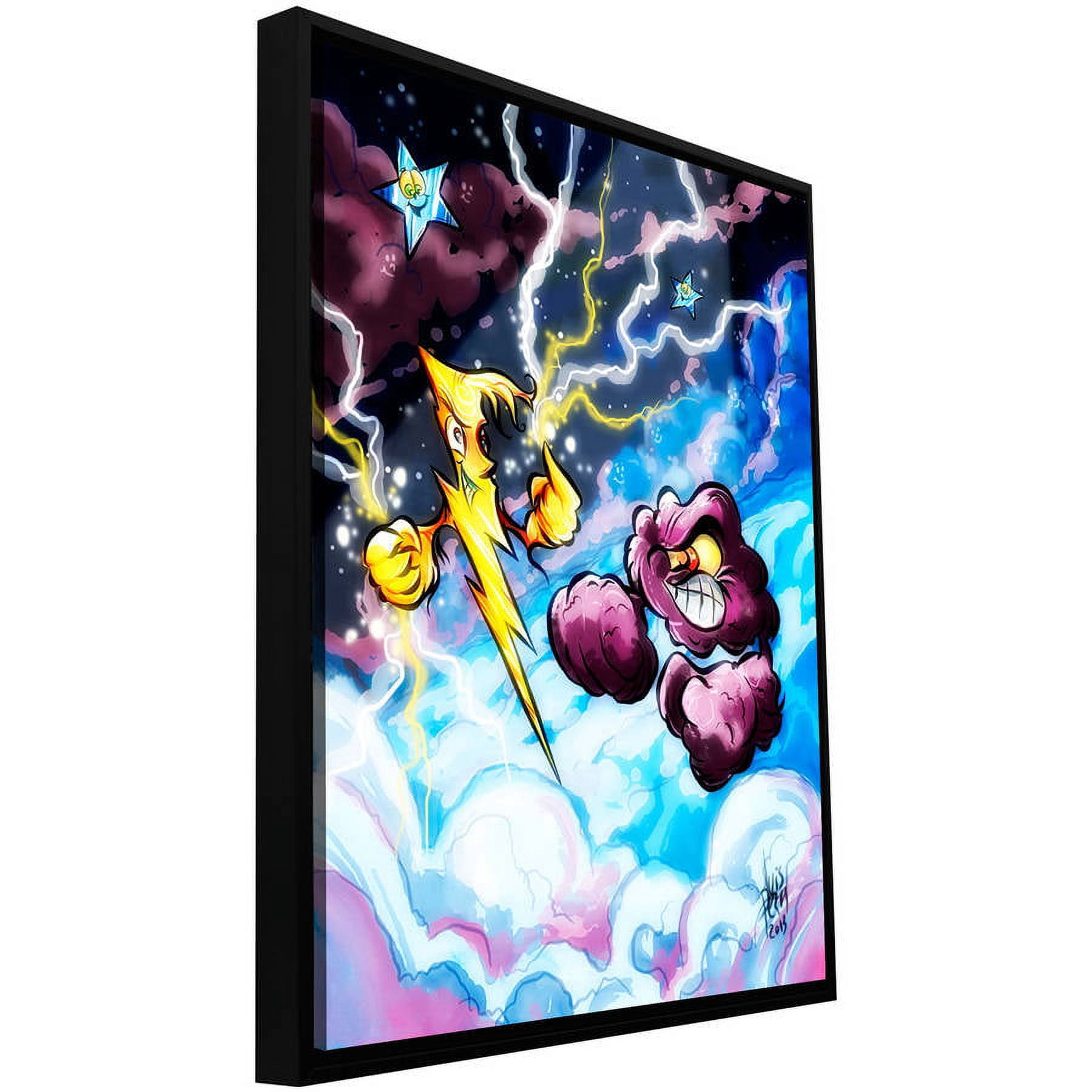 ArtWall Luis Peres "Lightning" Floater Framed Gallery-Wrapped Canvas