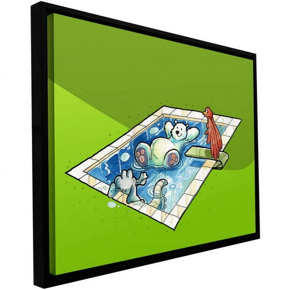 ArtWall Luis Peres "Polar 5" Floater Framed Gallery-Wrapped Canvas