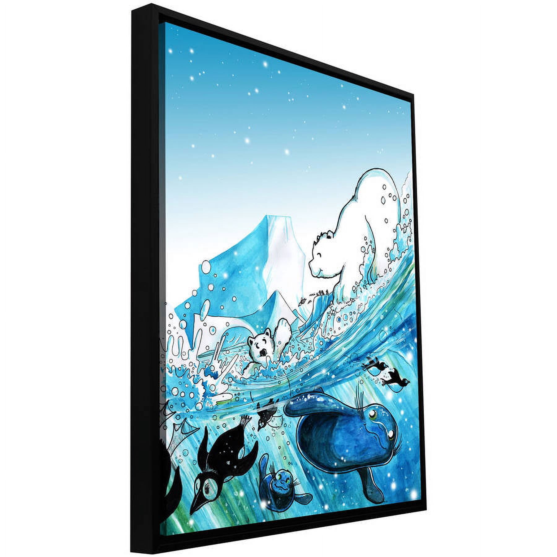 ArtWall Luis Peres "Polar 7" Floater Framed Gallery-Wrapped Canvas