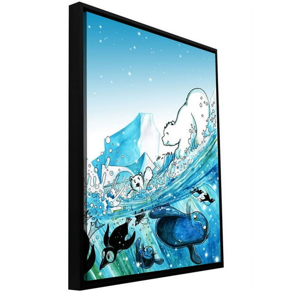 ArtWall Luis Peres "Polar 7" Floater Framed Gallery-Wrapped Canvas