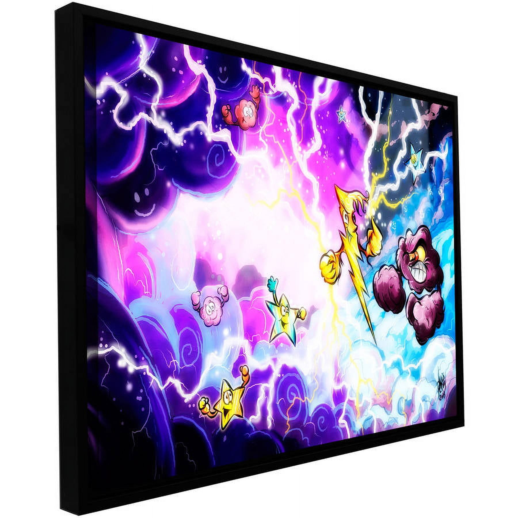 ArtWall Luis Peres "Thunder" Floater Framed Gallery-Wrapped Canvas
