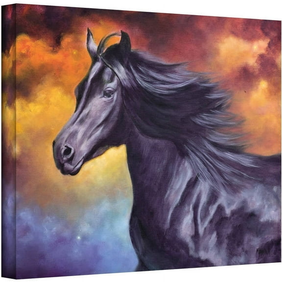 ArtWall Marina Petro "Black Thunder" Gallery-wrapped Canvas