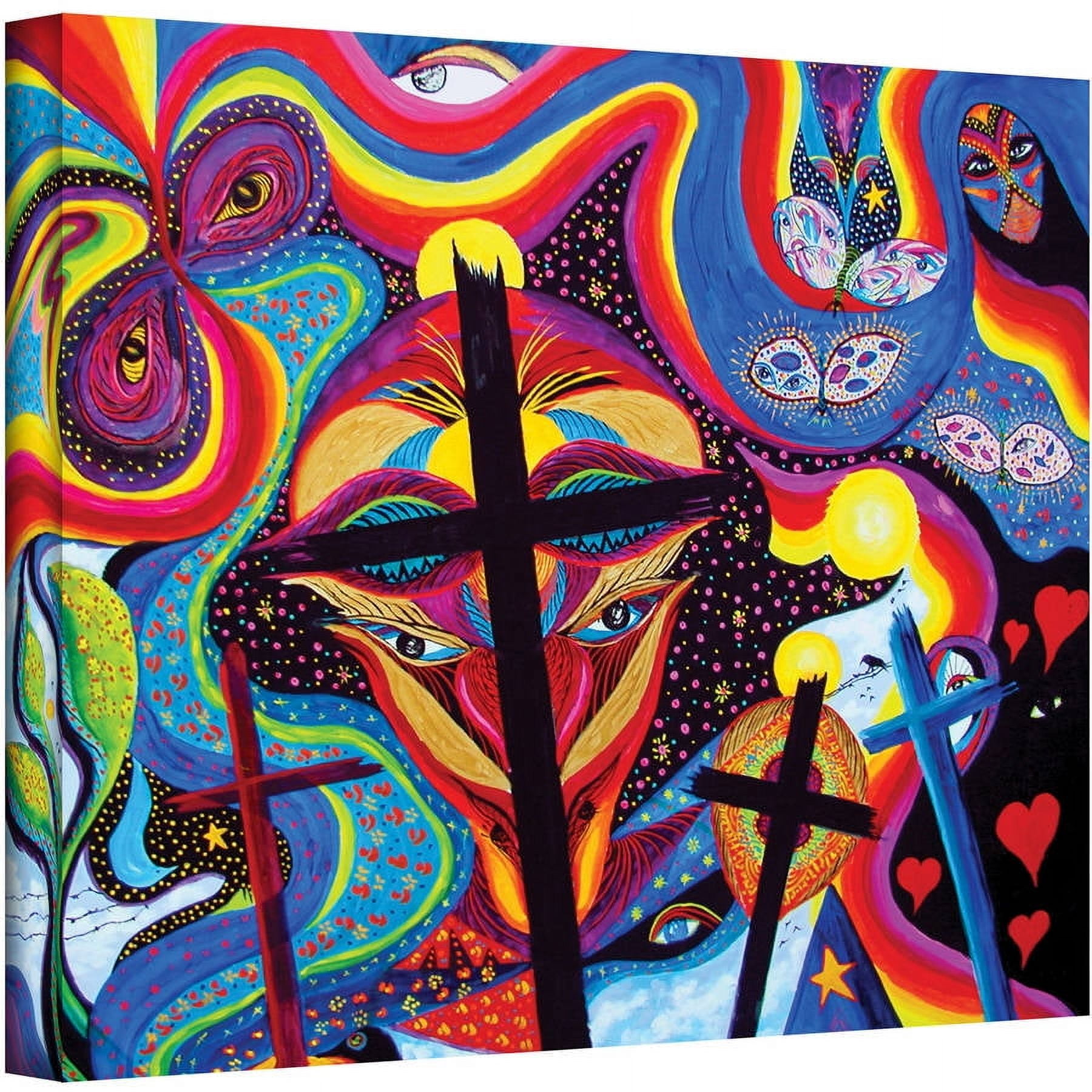 ArtWall Marina Petro "Crosses to Bear" Gallery-wrapped Canvas