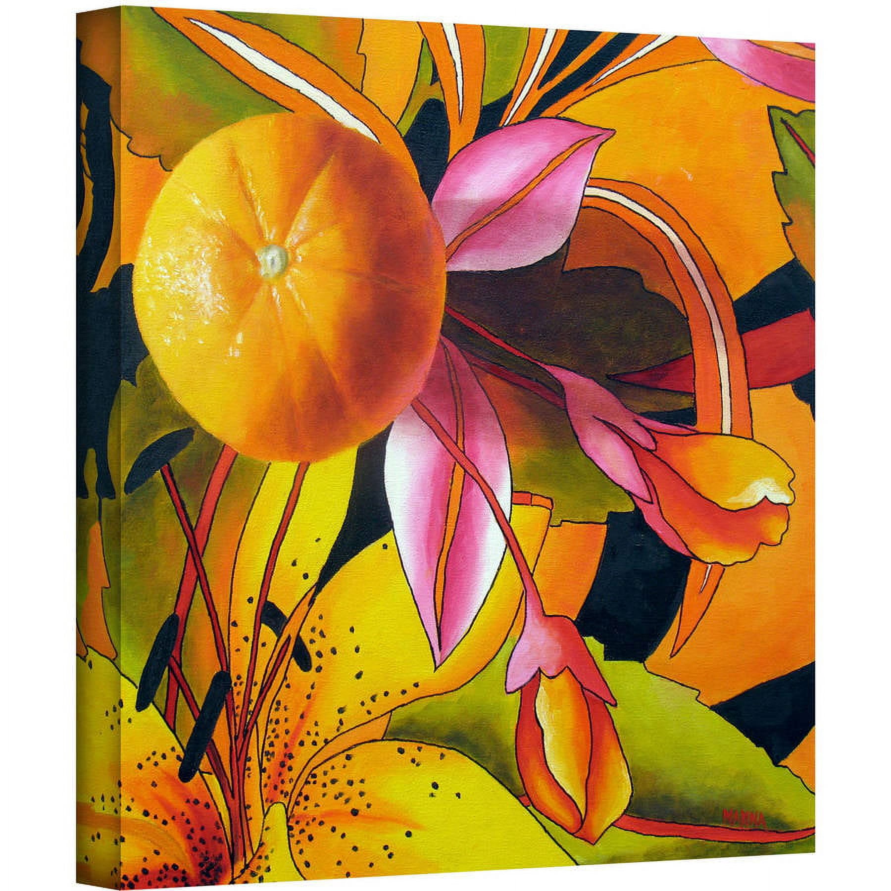 ArtWall Marina Petro "Love the Orange" Gallery-wrapped Canvas