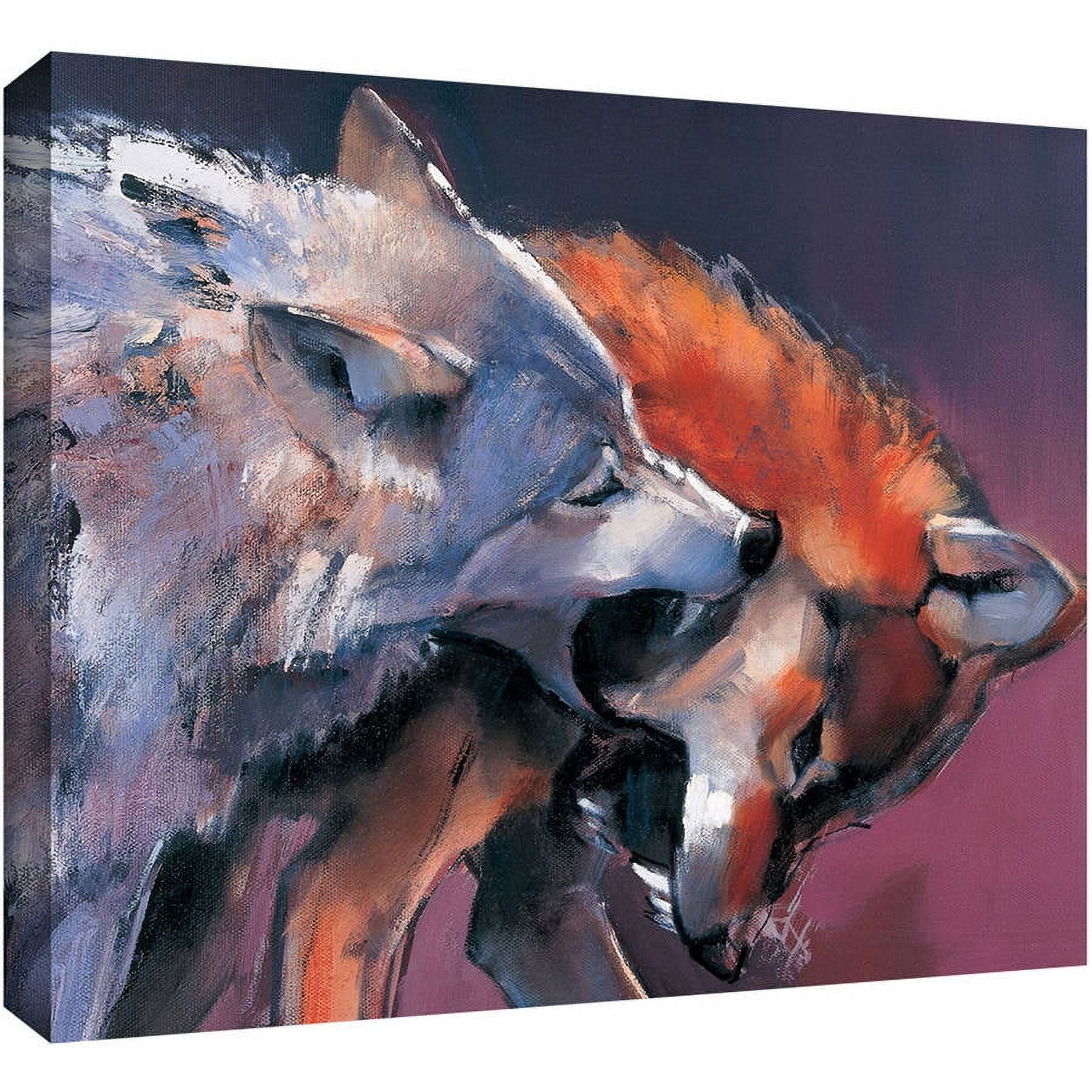 ArtWall Mark Adlington "Two Wolves" Gallery-Wrapped Canvas