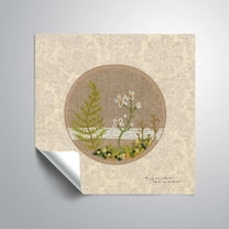 ArtWall Meet me in the woods - stitchery, Removable Wall Art Mural by Linda Arandas