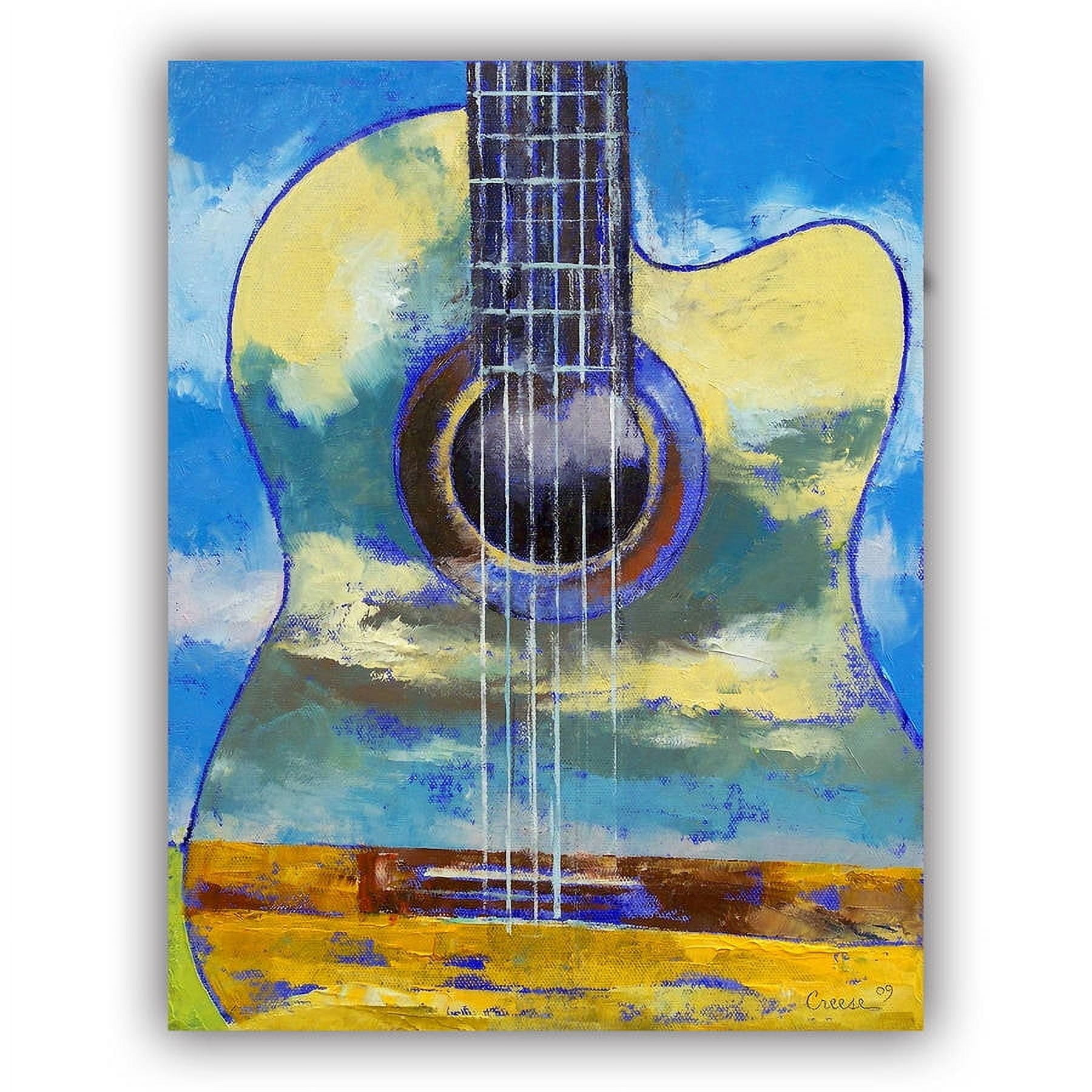 ArtWall Michael Creese "Guitar and Clouds" ArtAppealz Removable Wall Art