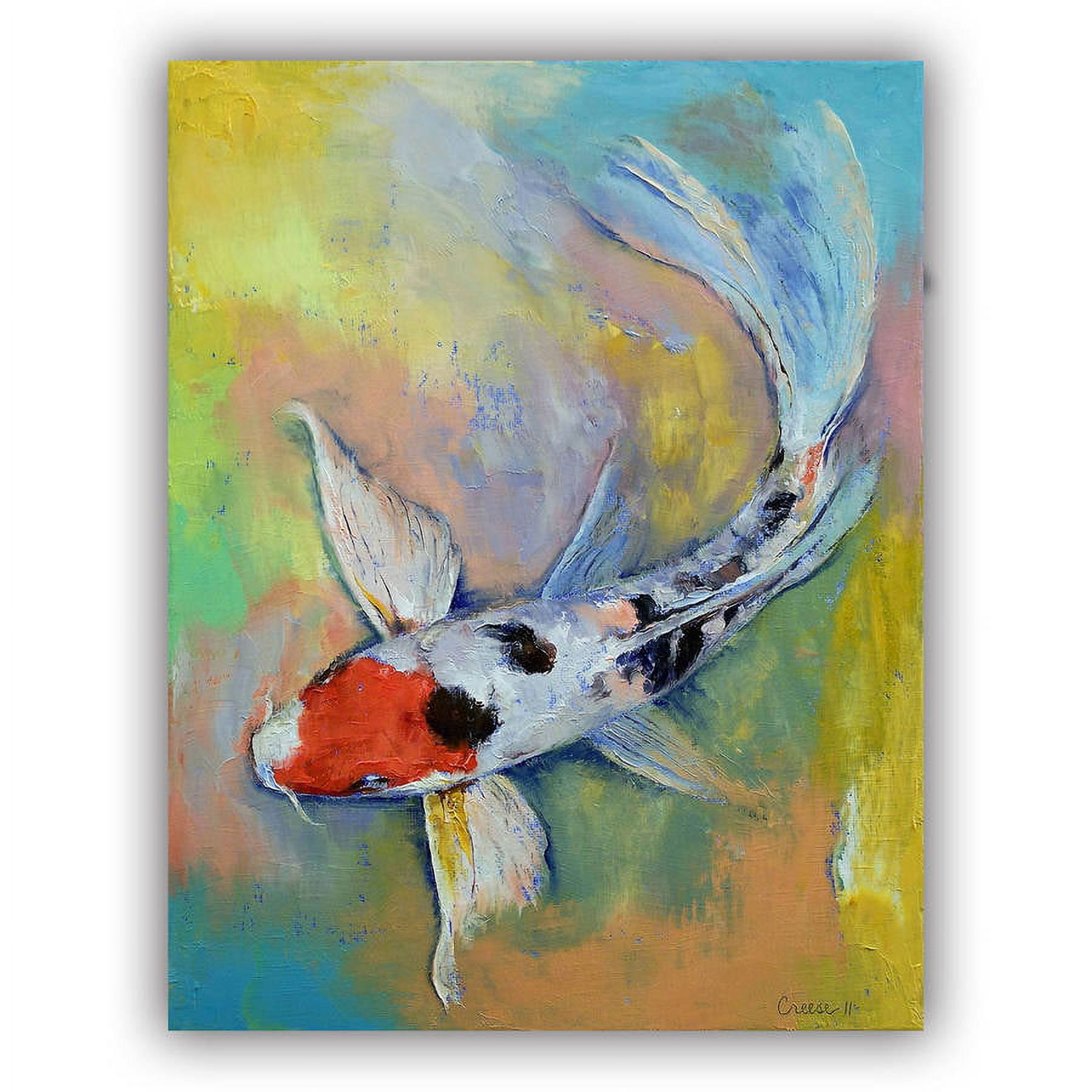 ArtWall Michael Creese "Maruten Butterfly Koi" Art Appeals Removable Wall Art