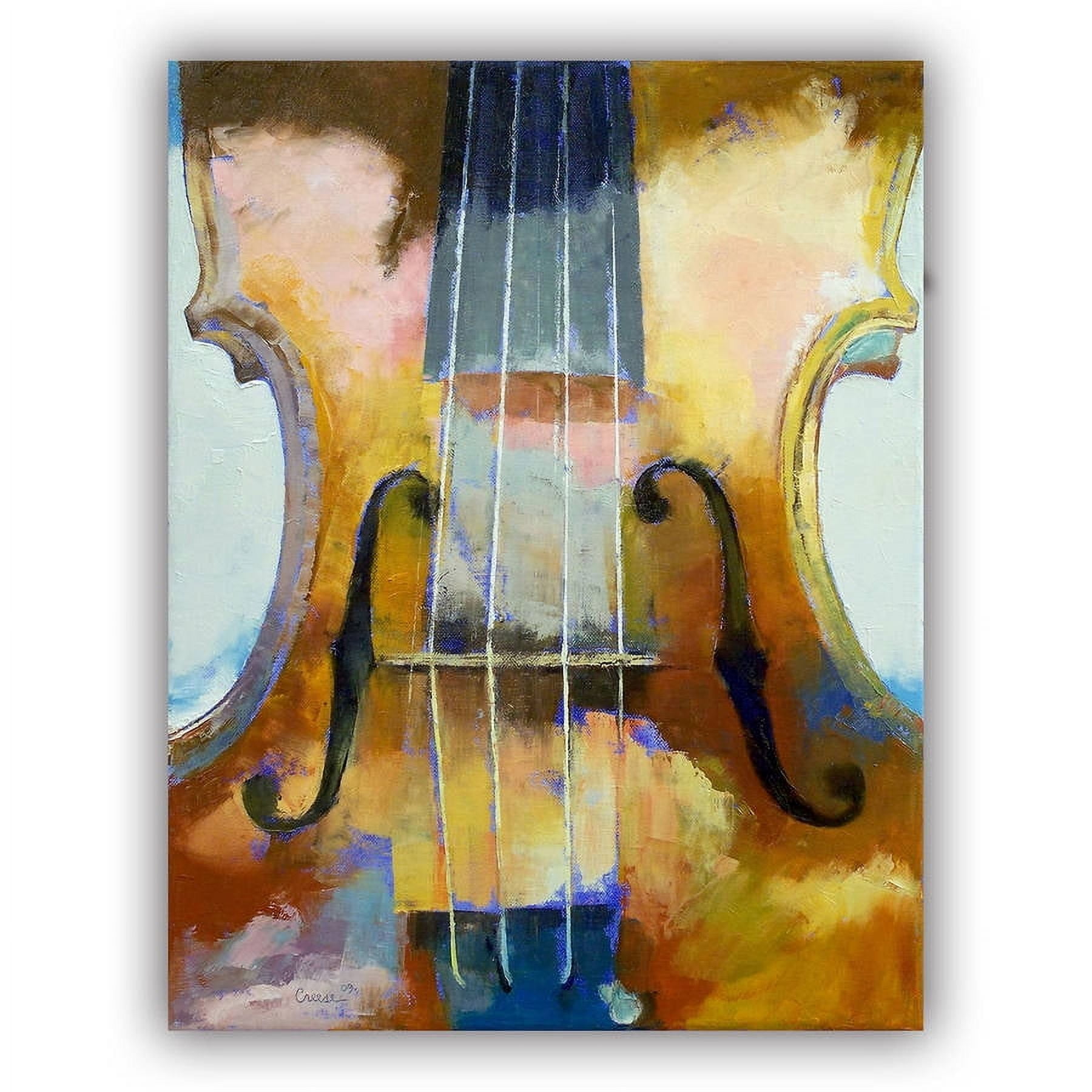 ArtWall ArtApeelz Violin by Michael Creese Painting Print on Canvas