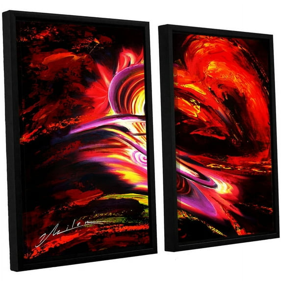 ArtWall Milen Tod "Flair" 2-Piece Floater Framed Canvas Set
