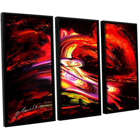 ArtWall Milen Tod "Flair" 3-Piece Floater Framed Canvas Set