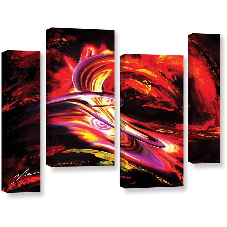 ArtWall Milen Tod "Flair" 4-Piece Gallery-wrapped Canvas Staggered Set