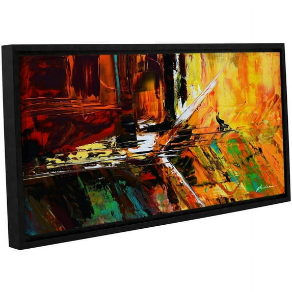 ArtWall Milen Tod "Glitch" Gallery-wrapped Floater-framed Canvas