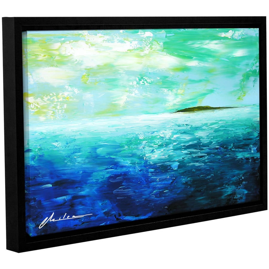 ArtWall Milen Tod "Isle" Gallery-wrapped Floater-framed Canvas