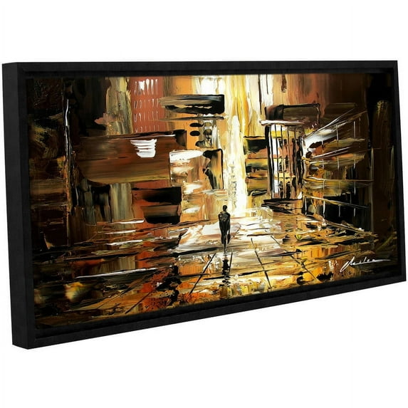 ArtWall Milen Tod "Liquid City" Gallery-wrapped Floater-framed Canvas