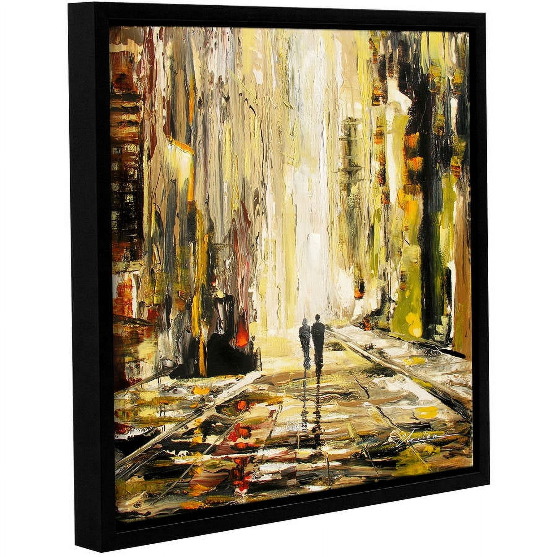 ArtWall Milen Tod "Lover's Lane" Gallery-wrapped Floater-framed Canvas