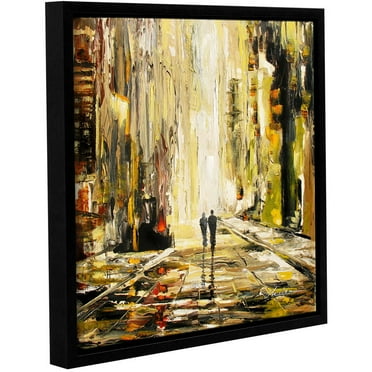 ArtWall Milen Tod "Lover's Lane" Gallery-wrapped Floater-framed Canvas