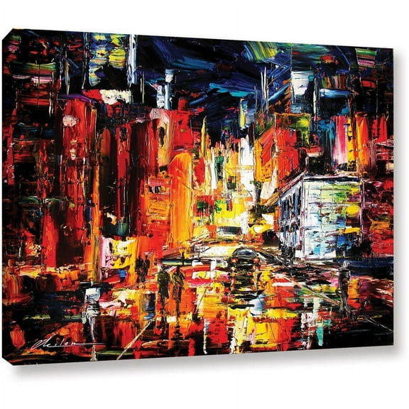 ArtWall Milen Tod "Night On The Town" Gallery-wrapped Canvas