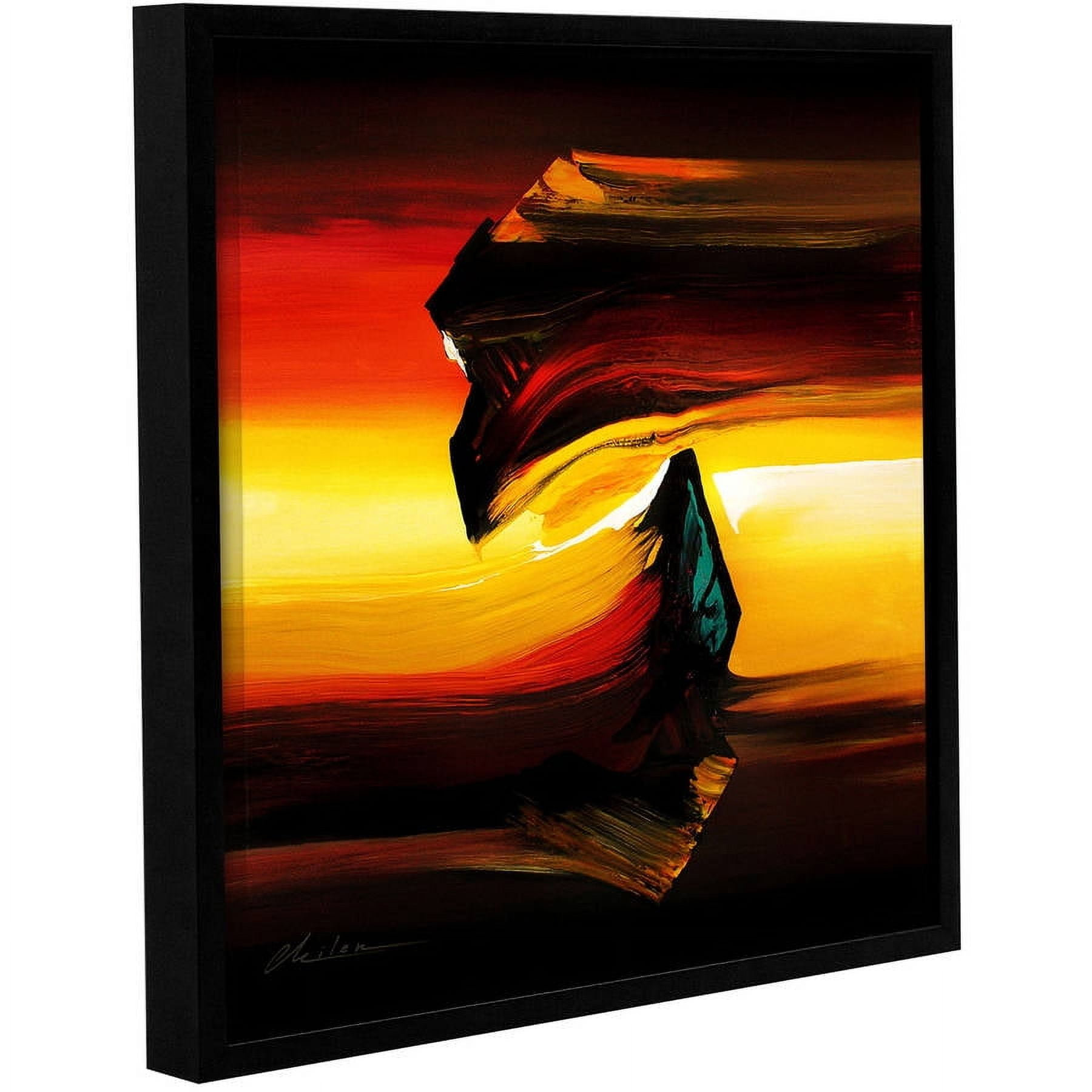 ArtWall Milen Tod "Passing By" Gallery-wrapped Floater-framed Canvas