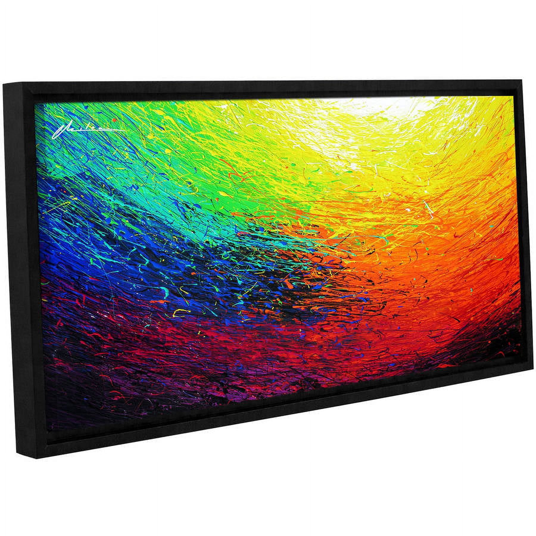 ArtWall Milen Tod "Rainbow" Gallery-wrapped Floater-framed Canvas