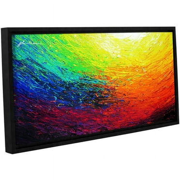 ArtWall Milen Tod "Rainbow" Gallery-wrapped Floater-framed Canvas