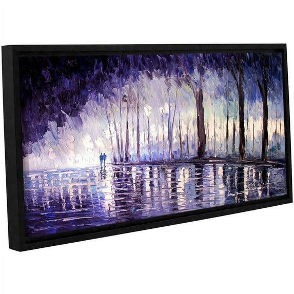 ArtWall Milen Tod "Ultra Violet" Gallery-wrapped Floater-framed Canvas