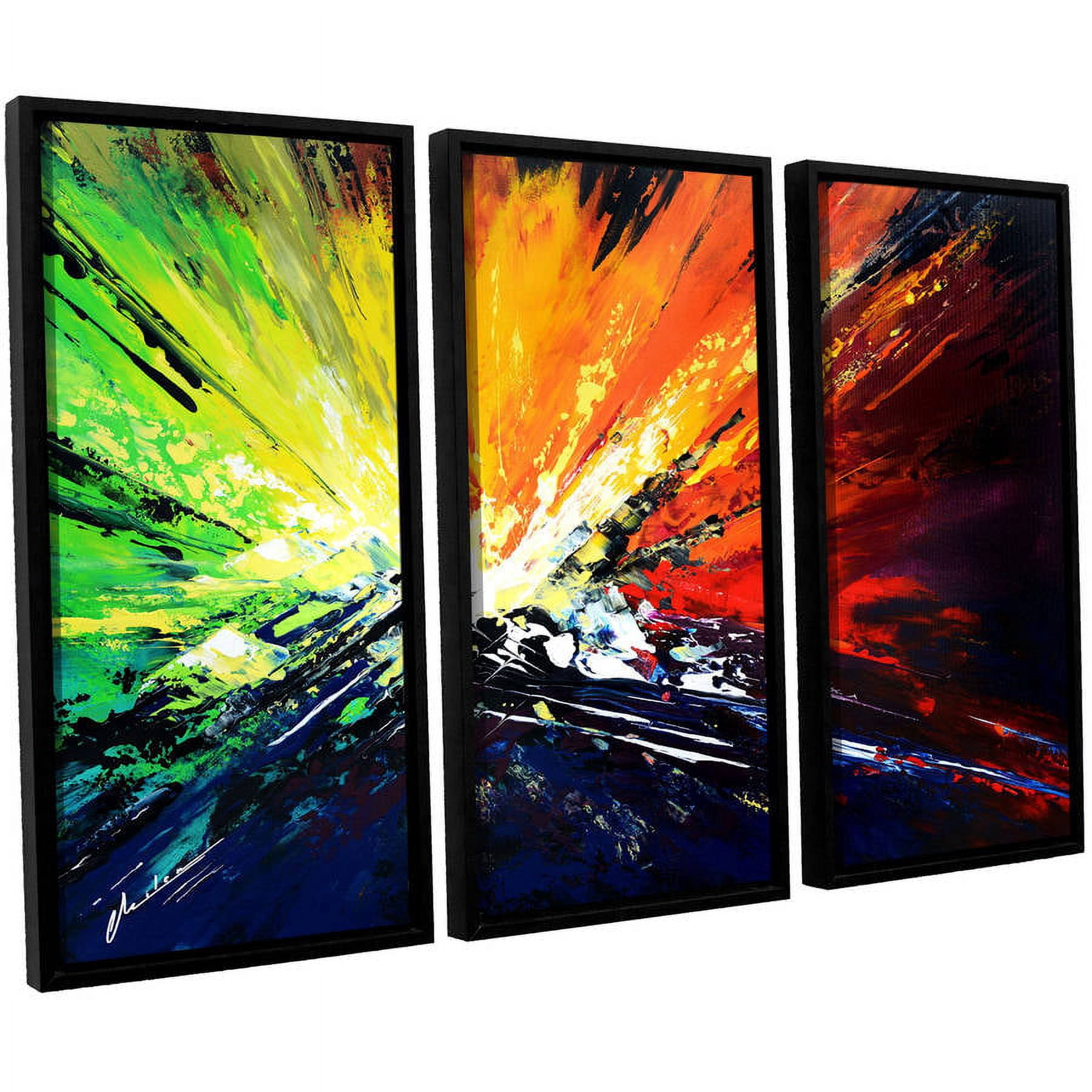 ArtWall Milen Tod "Vibrance 2" 3-Piece Floater-framed Canvas Set