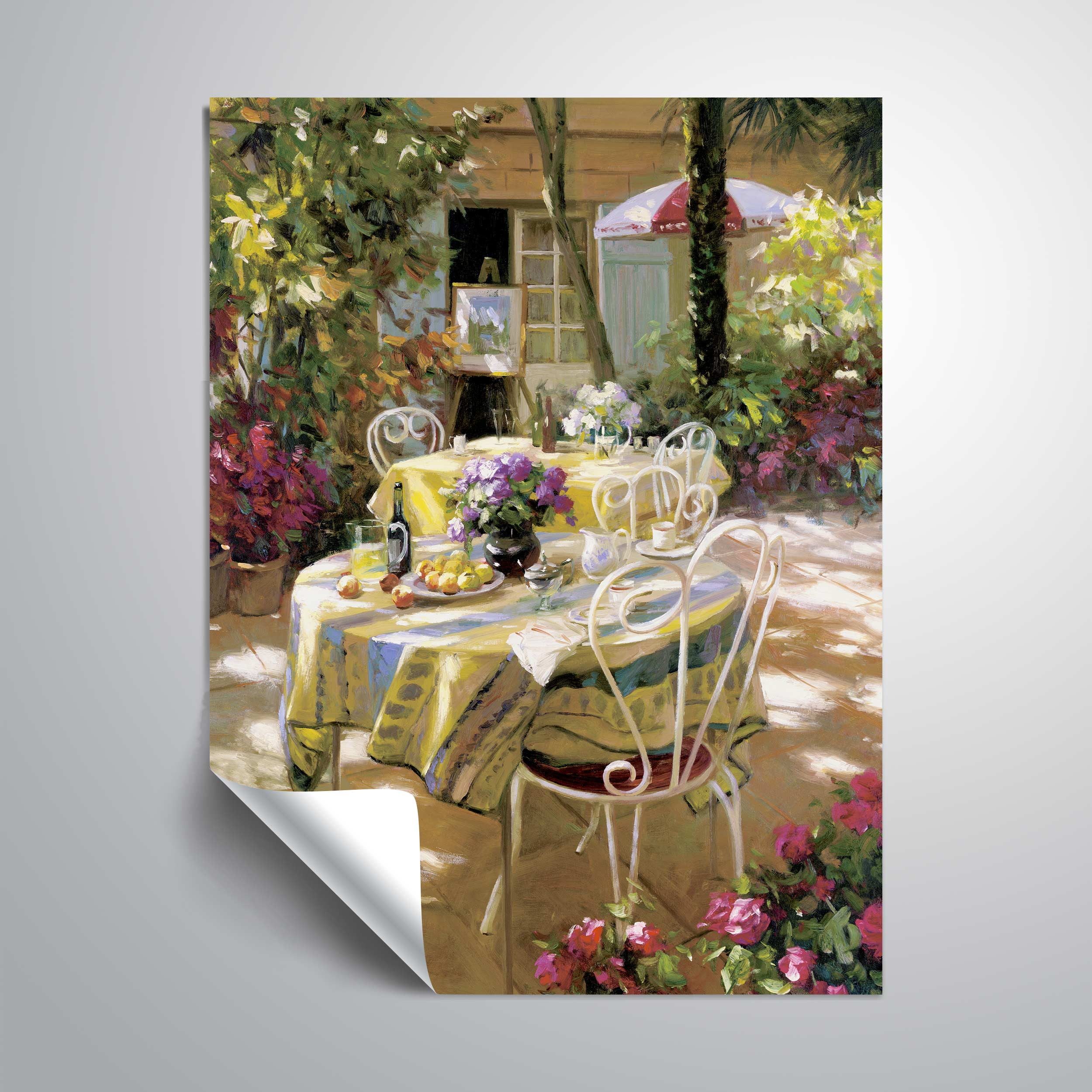 ArtWall Morning Light Cafe, Removable Wall Art Mural by Tim Benjamin