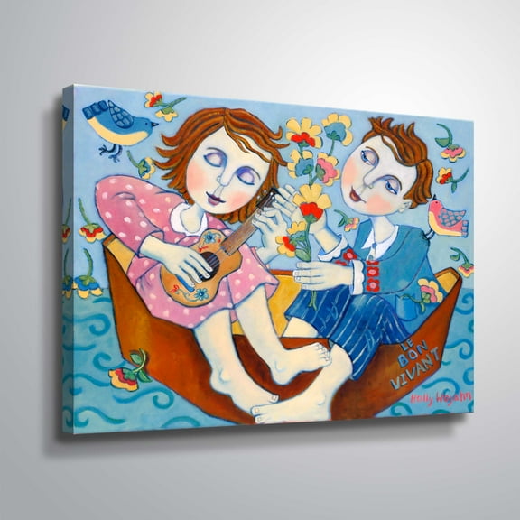 ArtWall Music and Meditatio on The Mediterraneam, Gallery Wrapped Canvas by Holly Wojahn