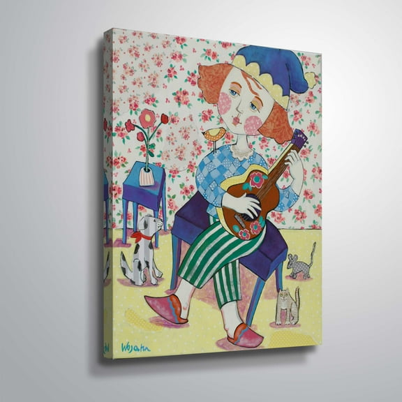 ArtWall Music for Animals, Gallery Wrapped Canvas by Holly Wojahn