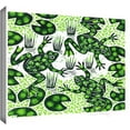thumbnail image 1 of ArtWall Nat Morley "Leaping Frogs" Gallery-Wrapped Canvas, 1 of 1