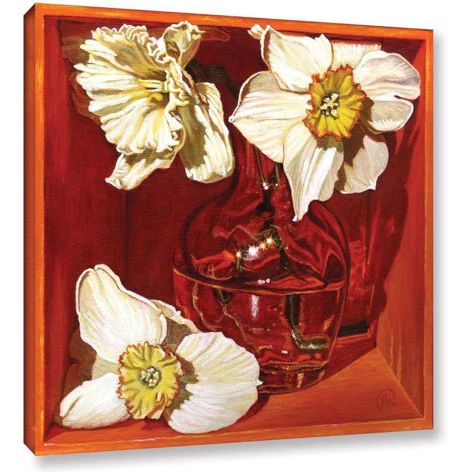ArtWall Paige Wallis "Creamy Trumpets Of Spring" Gallery-wrapped Canvas