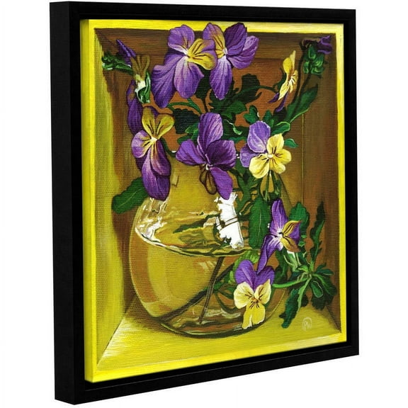 ArtWall Paige Wallis "Not So Shy" Gallery-wrapped Floater-framed Canvas